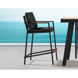 SILLA DE BAR NOFI PARA JARDÍN CON REPOSABRAZOS