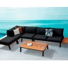 SET SALA PUNTO COLOR NEGRO PARA JARDÍN CON MESA CENTRO (5 PZS)