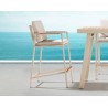 SILLA DE BAR NOFI PARA JARDÍN COLOR BEIGE CON REPOSABRAZOS