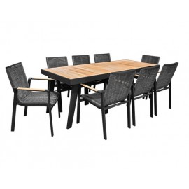 SET COMEDOR EMOTI PARA JARDÍN CON 8 SILLAS NOFI 3.0