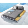 SET CAMASTRO AJUSTABLE POLO COLOR GRIS CON MESA LATERAL