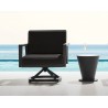 SILLÓN EMOTI DE JARDÍN CON BASE GIRATORIA COLOR NEGRO (1 PZA)