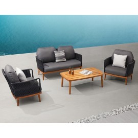 SET DE SALA RODEO PARA JARDÍN CON MESA DE CENTRO (4 PZS)