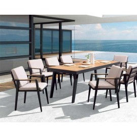 SET COMEDOR EMOTI PARA JARDÍN DE 8 SILLAS CON REPOSABRAZOS