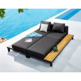 SET CAMASTRO AJUSTABLE POLO COLOR NEGRO CON MESA LATERAL