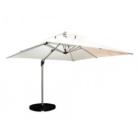 SOMBRILLA DE JARDÍN DE DOBLE TECHO CON BASE BEIGE