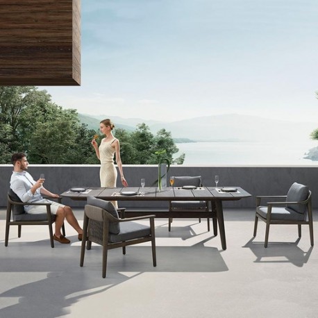 SET DE COMEDOR LEO PARA JARDÍN CON 6 SILLAS