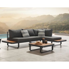 SET SALA ESQUINERA CARIBBEAN PARA JARDÍN CON MESA DE CENTRO (3 PZS)