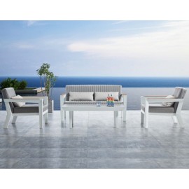 SET SALA CHAMPION PARA JARDÍN CON MESA DE CENTRO (4 PZS)