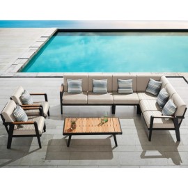 SET SALA EMOTI ESQUINERA PARA JARDÍN CON 2 SILLONES Y MESA DE CENTRO (7 PZAS)