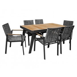 SET COMEDOR EMOTI PARA JARDÍN CON 6 SILLAS NOFI 3.0