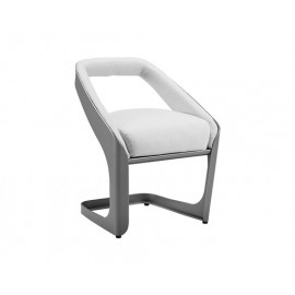 SILLA DE EXTERIOR ONDA COLOR GRIS CON BLANCO, DISEÑADO POR PININFARINA.
