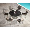 SET DE COMEDOR CIRCULAR GENEVA PARA JARDÍN DE 6 SILLAS CON REPOSABRAZOS