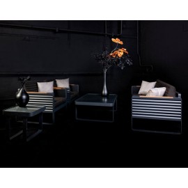 SET SALA AIRPORT CON MESA DE CENTRO Y LATERAL (5 PZAS), DISEÑADO POR NICOLAS THOMKINS.