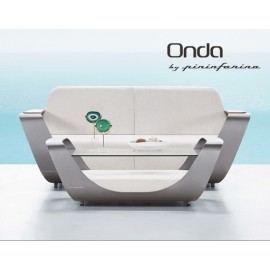 LOVE SEAT ONDA DE JARDÍN CON CUBIERTA SUNBRELLA, DISEÑADO POR PININFARINA. (1 PZA)