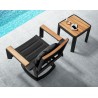 SILLÓN GENEVA DE JARDÍN CON BASE CUADRADA GIRATORIA Y MESA LATERAL (2 PZAS)