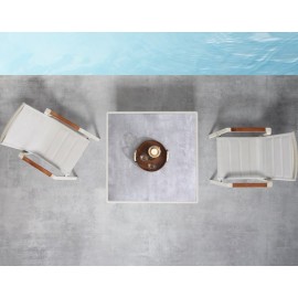 SET MESA NOFI 2.0 PARA JARDÍN CON 4 SILLAS CON REPOSABRAZOS
