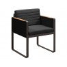 SILLA DE COMEDOR AIRPORT PARA JARDÍN CON REPOSABRAZOS COLOR NEGRO